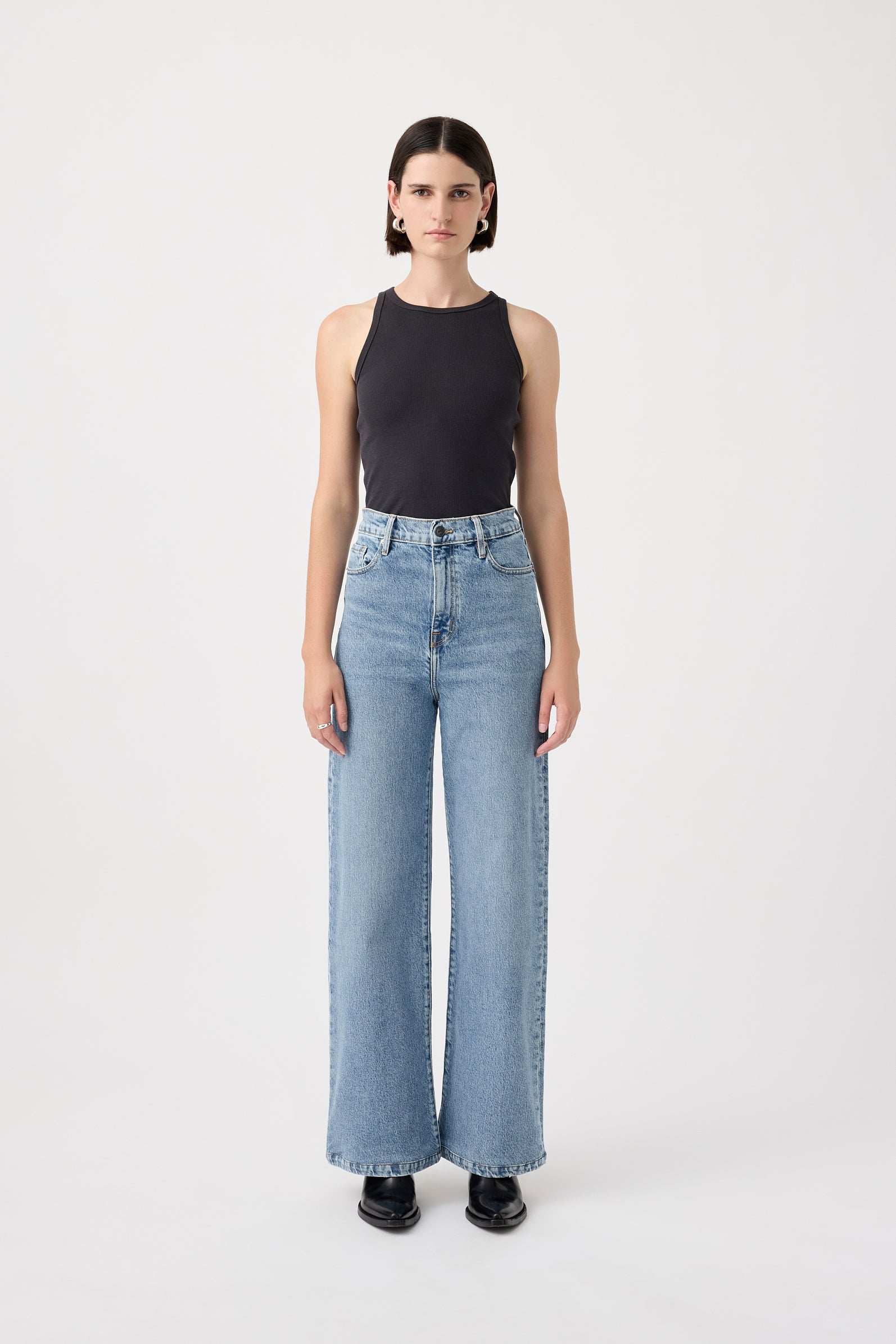 Ellie High Wide Leg Jean Era Blue
