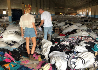 Montana Lower and James Bartle in abandoned garment factory 