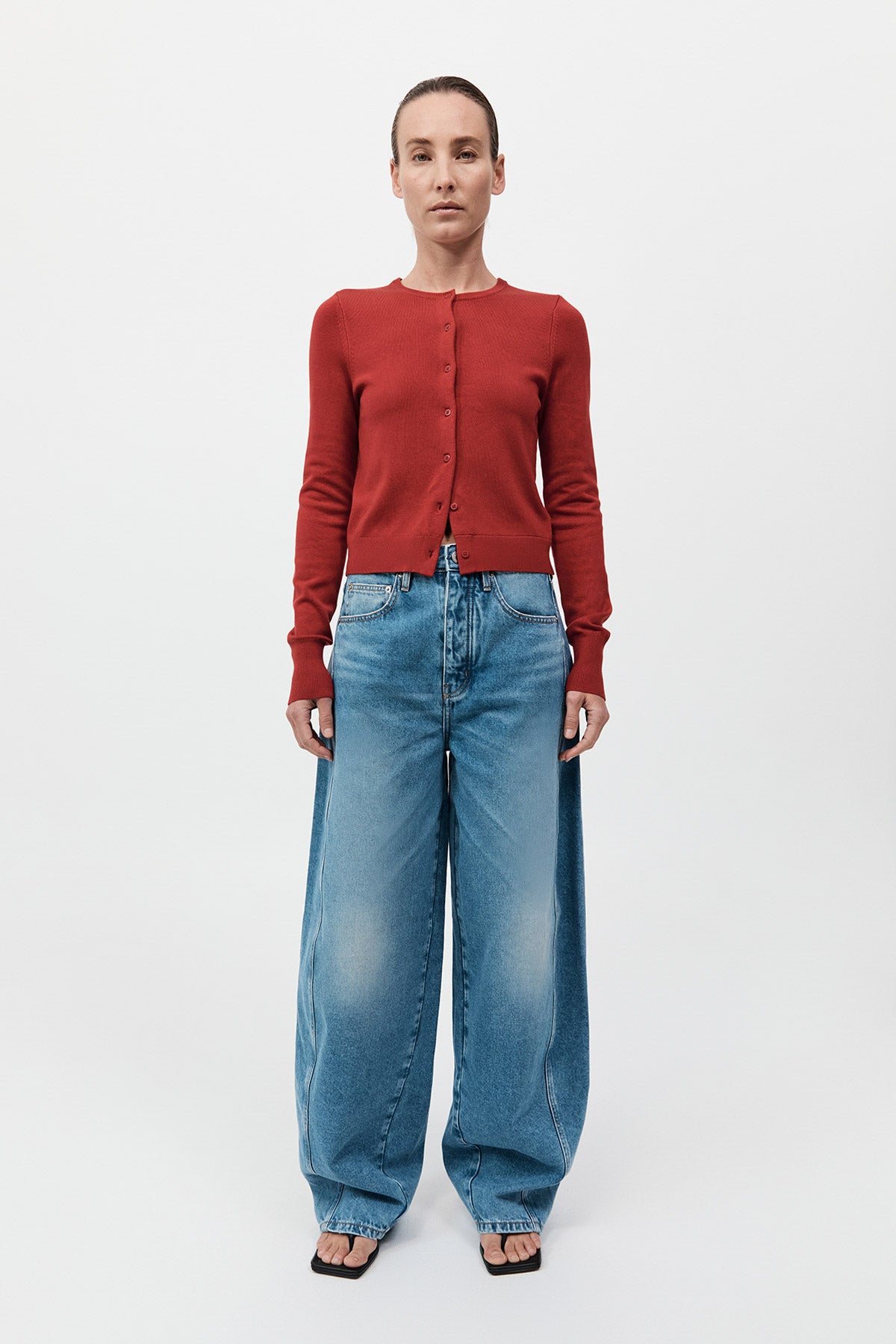 Mid Rise Balloon Jeans - 90s Blue