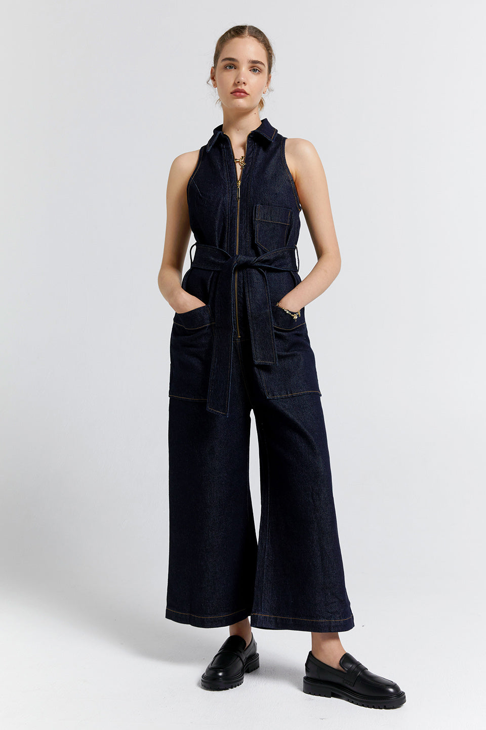 Aeronautical Jumpsuit - Indigo Denim