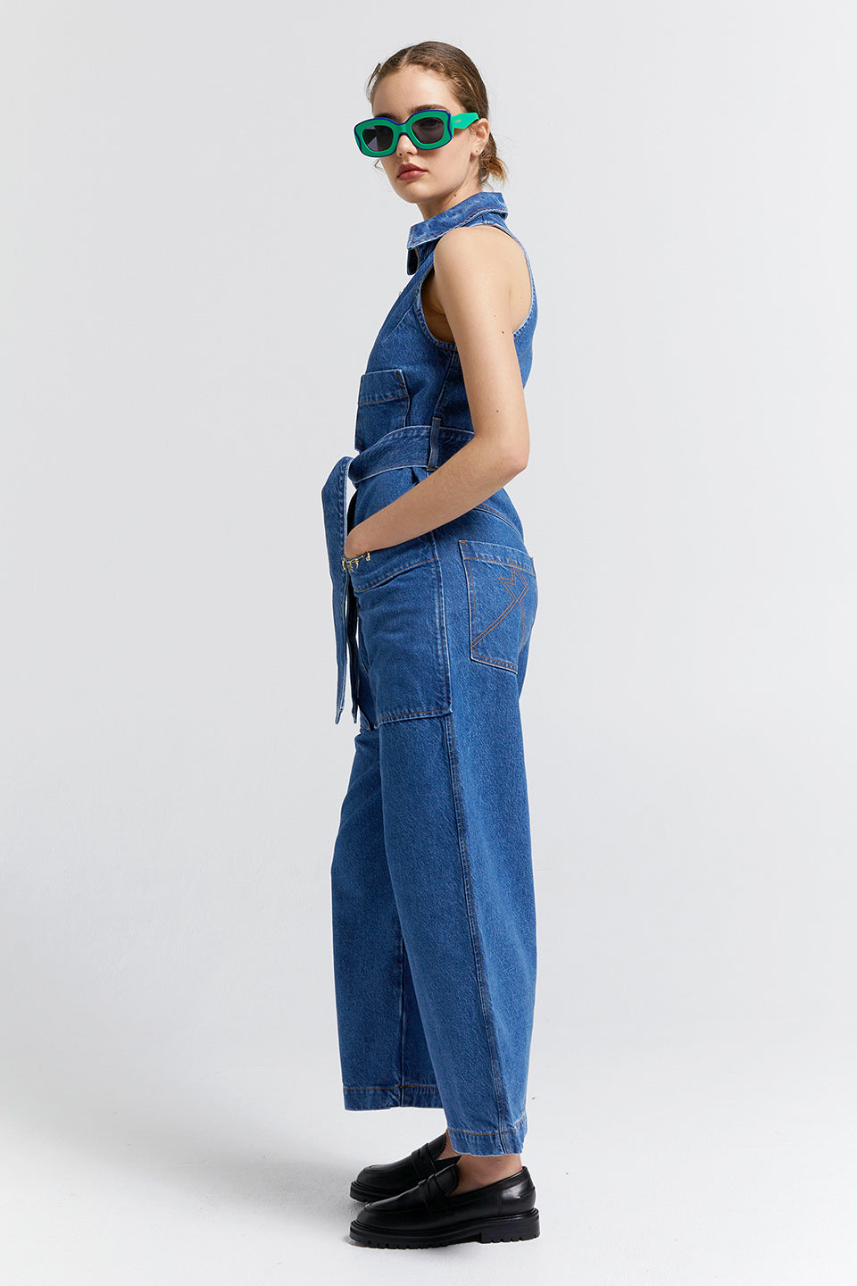 Aeronautical Jumpsuit - Washed Denim