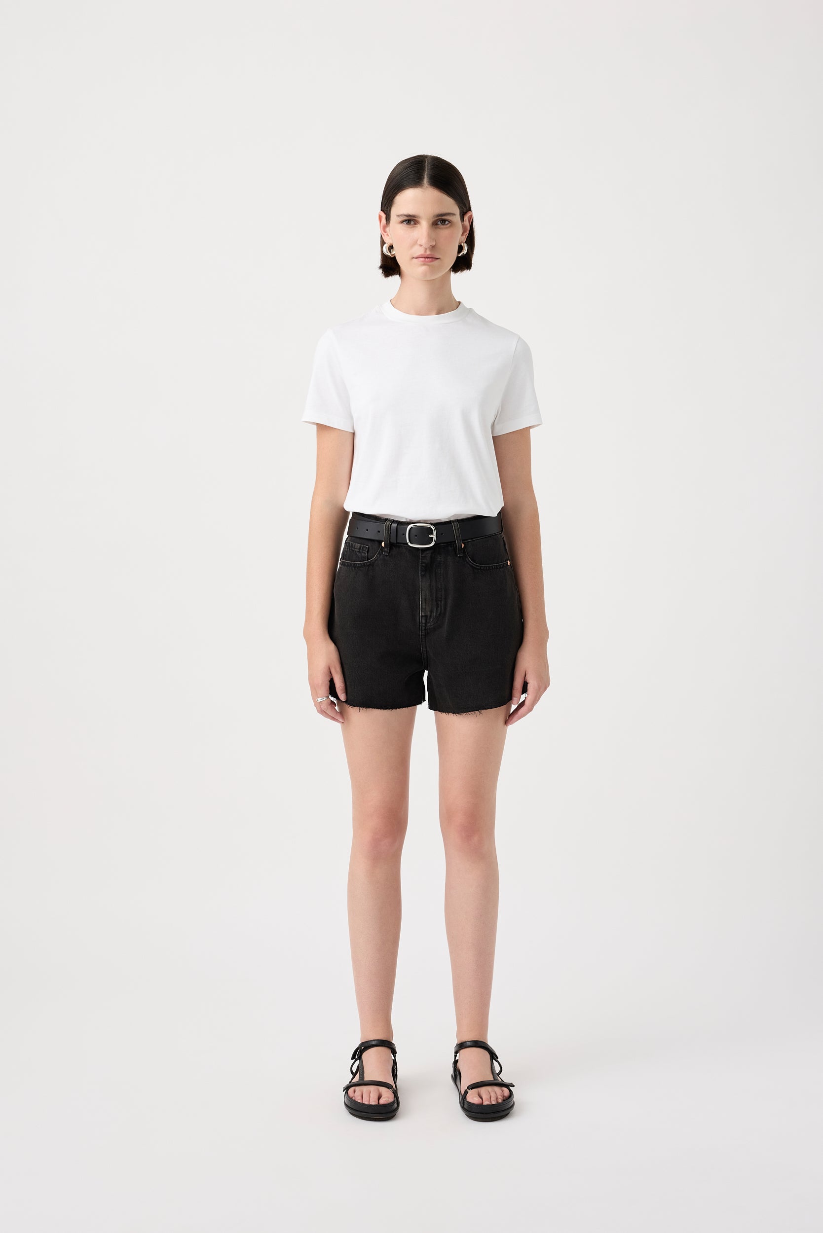 Annie Denim Shorts For Women - Aged Black