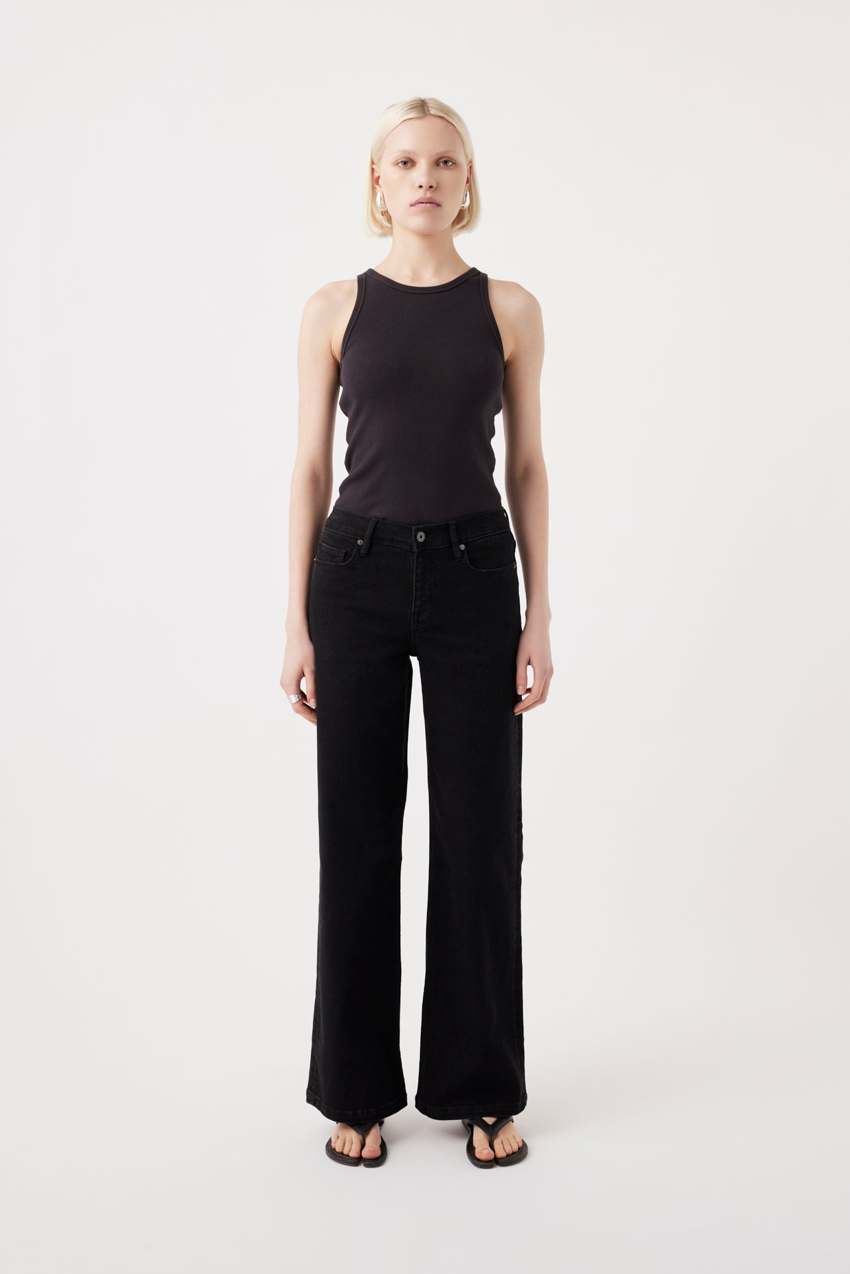 Mia Wide Leg Jean - Black
