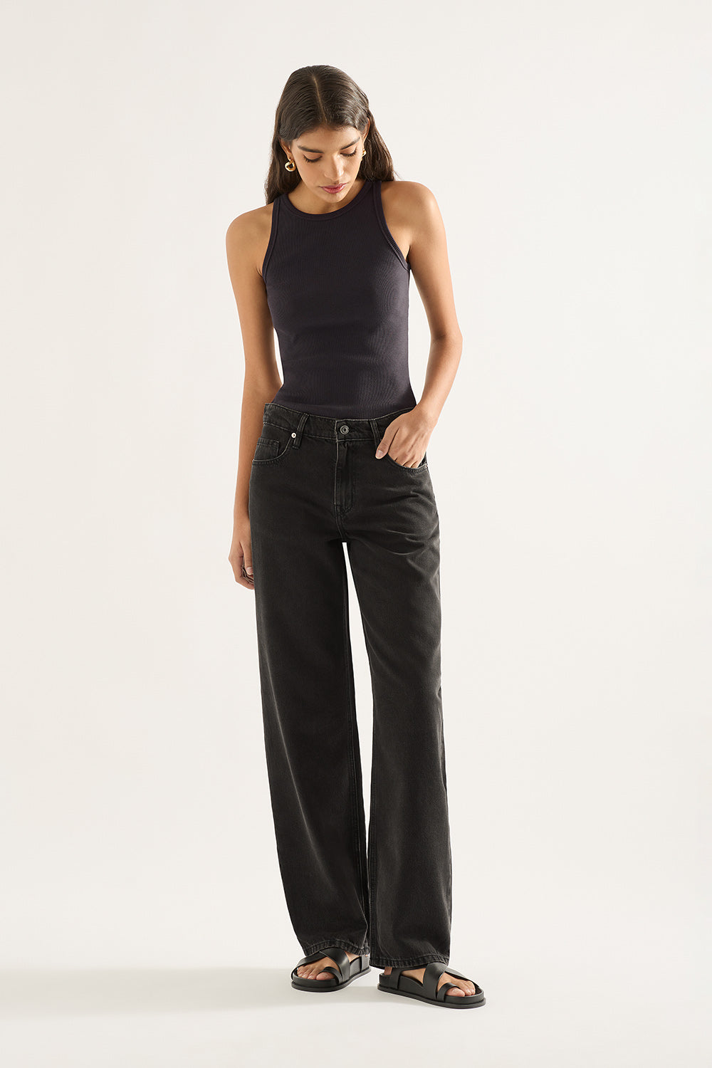 Avril Low Slouchy Wide Leg Jean