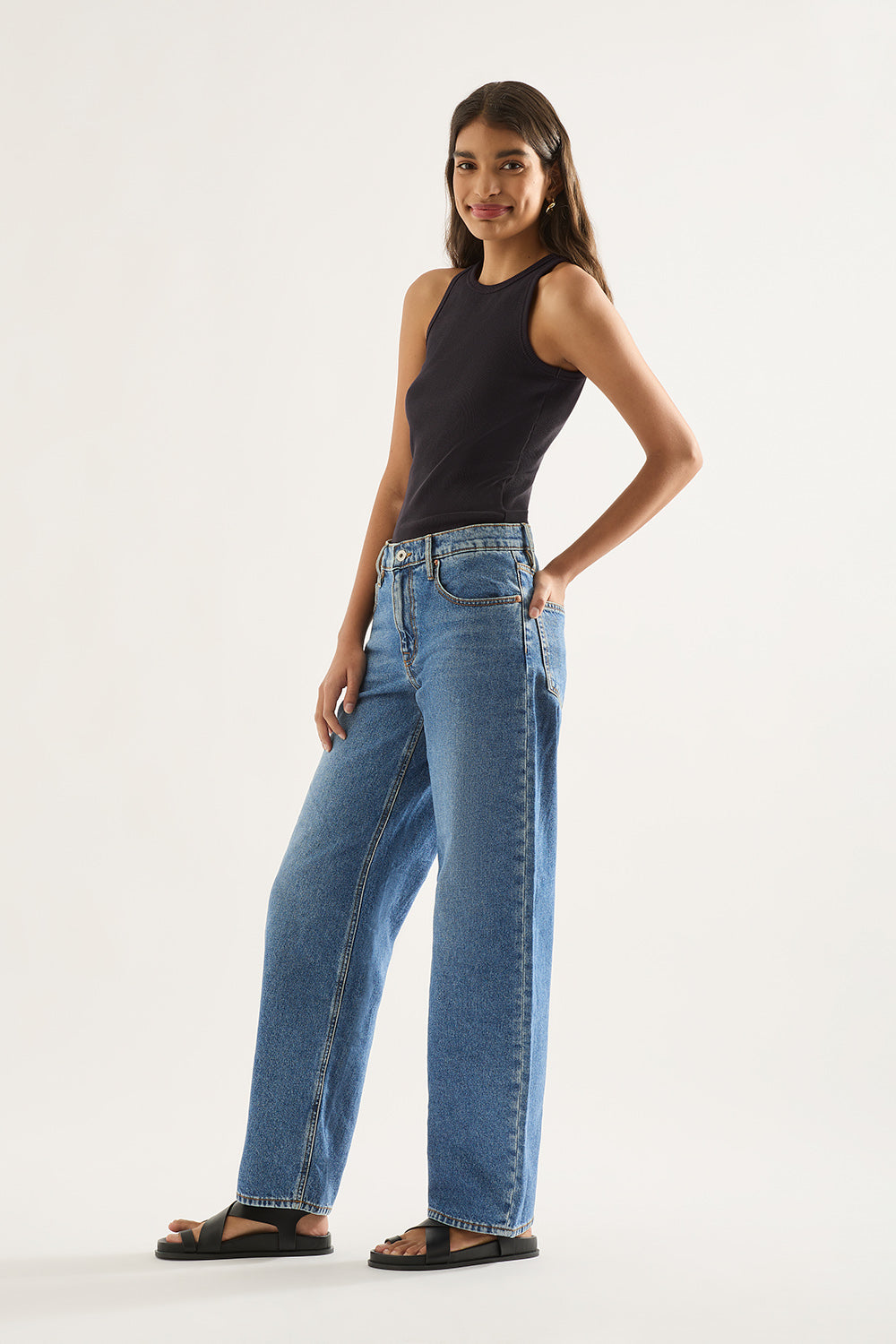 Avril Low Slouchy Wide Leg Jean