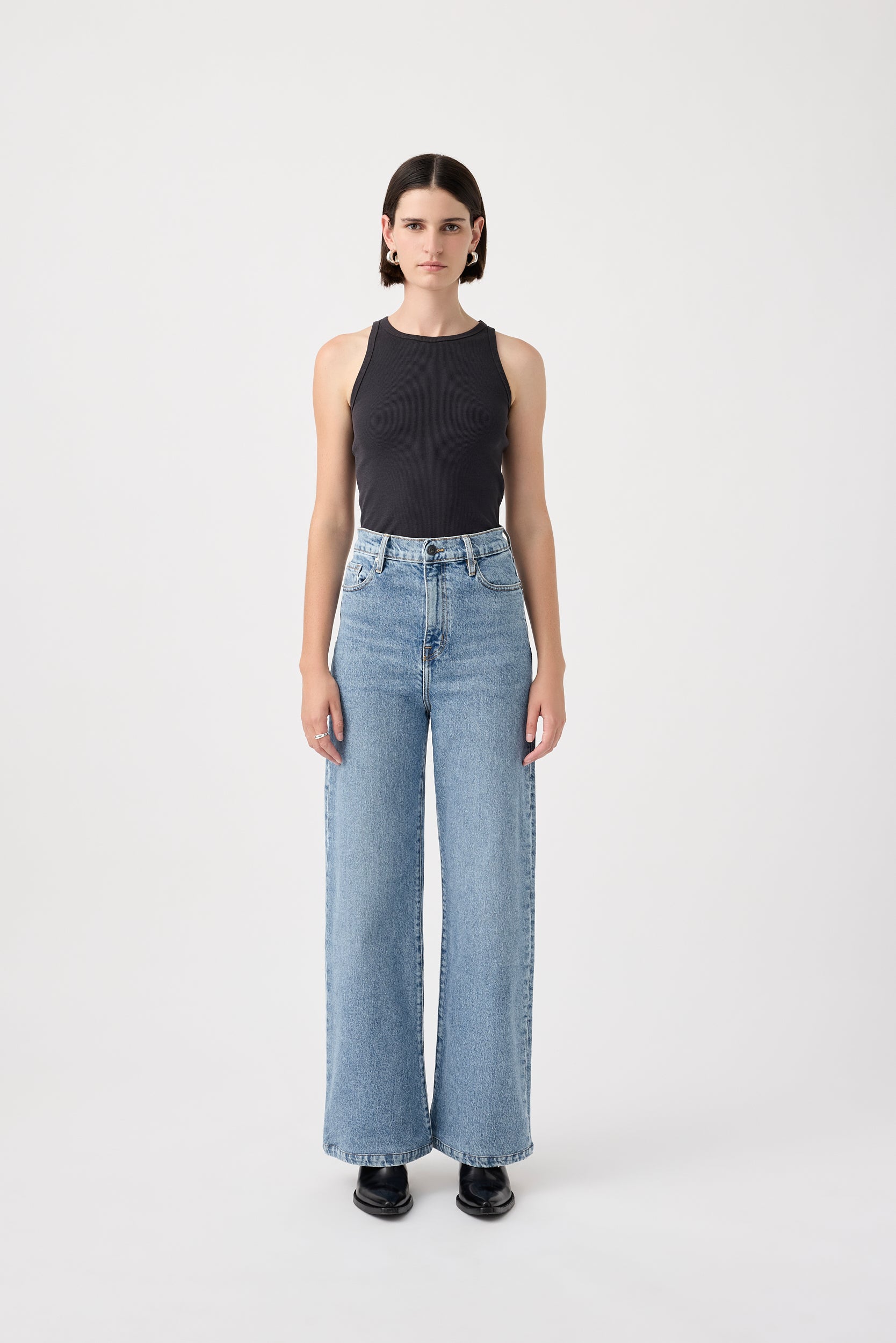 Ellie High Wide Leg Jean Era Blue