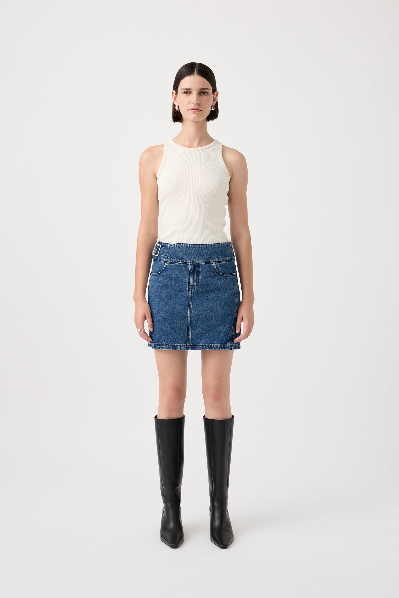 Marine Skirt - Organic Cotton Denim, Adjustable Fit