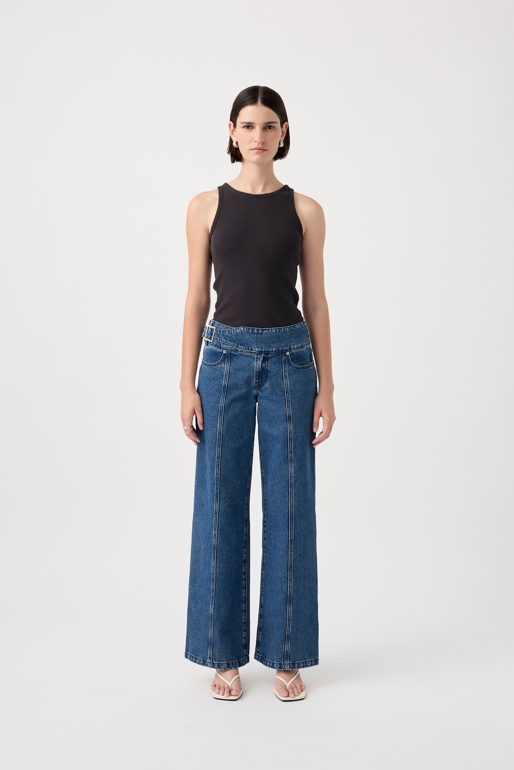 Marley Mid Wide Leg Jean - Premium Denim