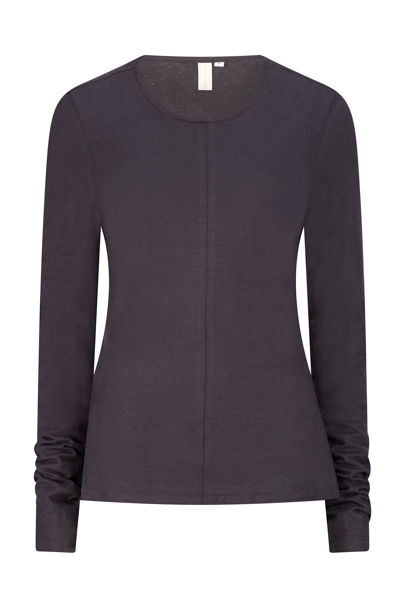 Long Sleeve Drape Top Charcoal