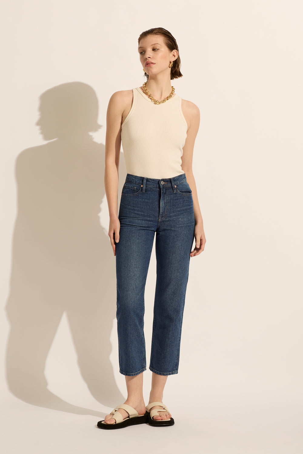 Zoe Crop High Rise Straight Jean - Stories