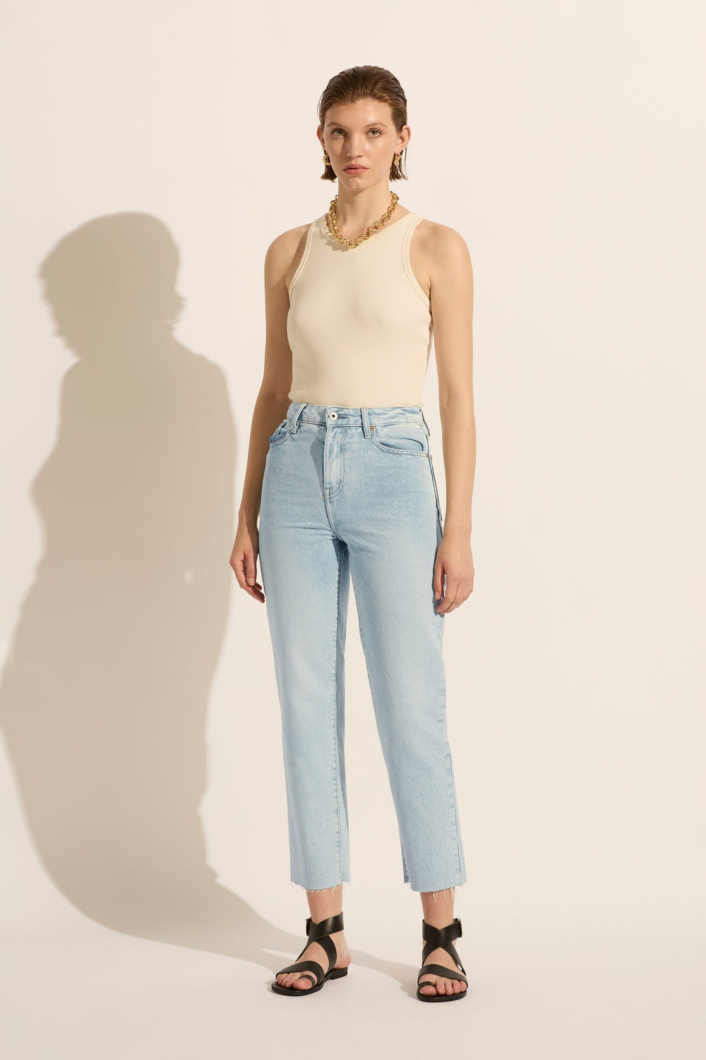 Zoe Crop High Rise Straight Jean - Basis